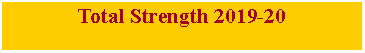 Text Box: Total Strength 2019-20